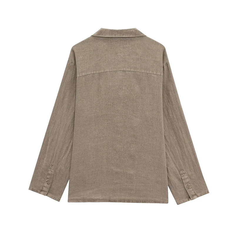 Casual Long Sleeve Loose Blouse