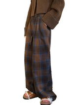 High Waisted Vintage Plaid Pants