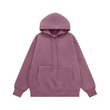 Sudadera con capucha gruesa de color liso