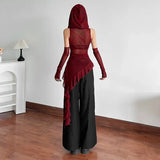 Vintage Grunge Red Hoodie