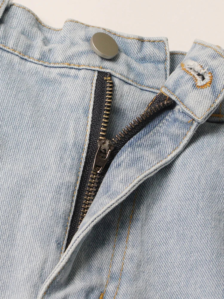 Baddie Embellished Ripped  Denim Jeans