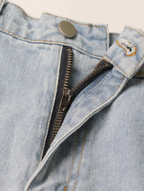 Baddie Embellished Ripped  Denim Jeans