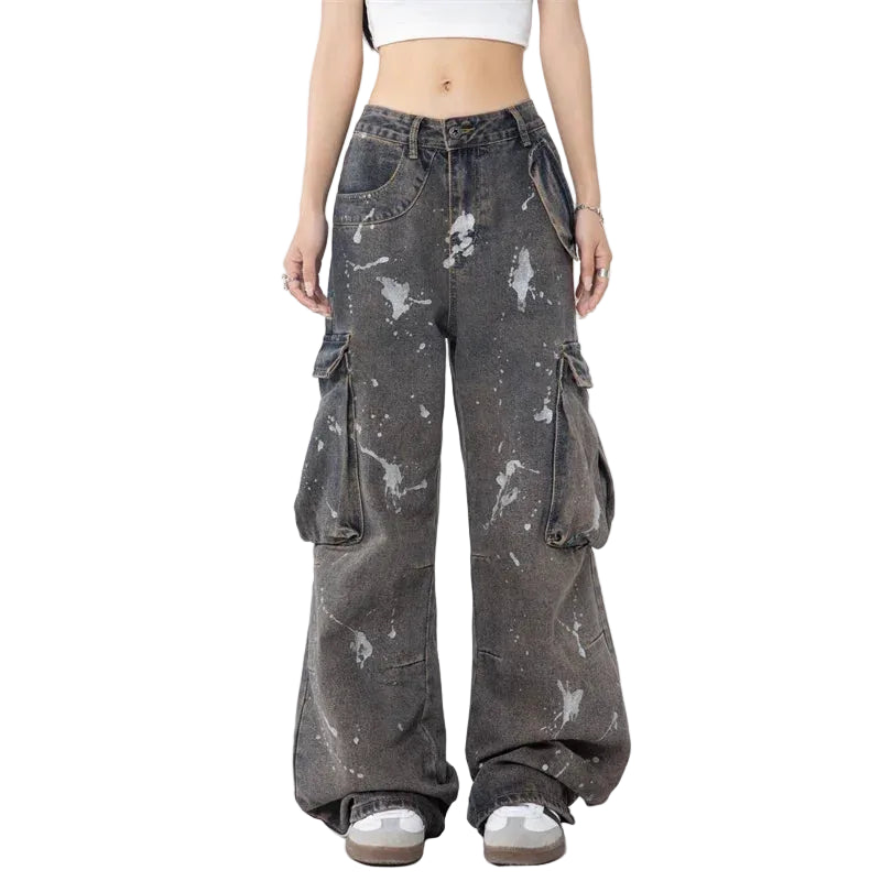 Y2K Stained Cargo Jeans