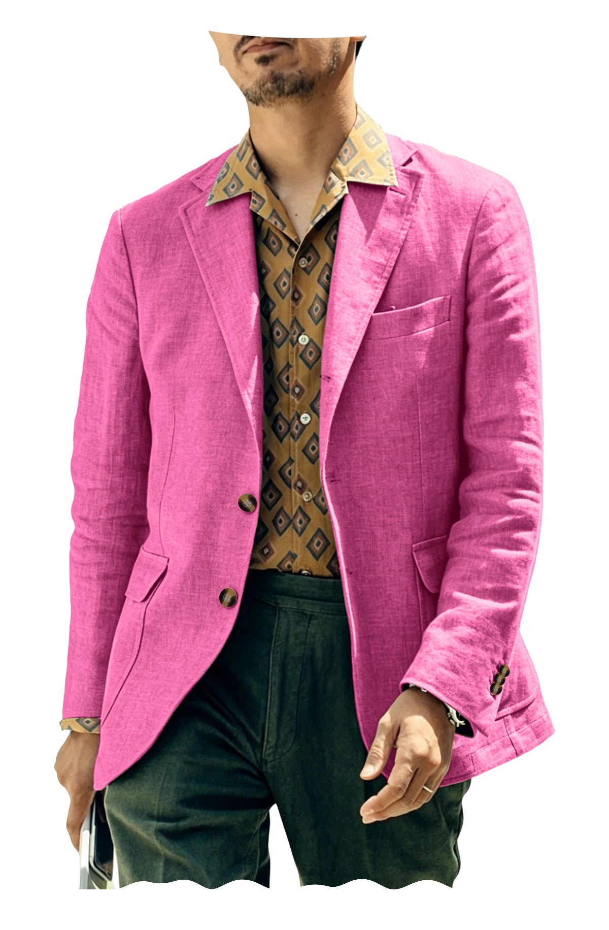 Italian Men Linen Suit Jacket