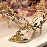 Fairy Core Floral Leaves Heels