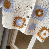 Crochet Top Knitted Crop Handmade Cardigan