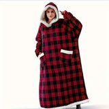 Super Long Flannel Blanket With Hoodie