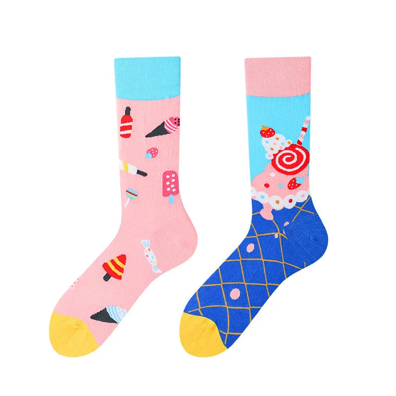 Cartoon Irregular Style Colorful Breathable Unisex Socks