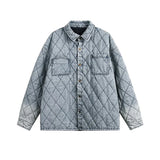 Diamond Stitch Denim Jacket