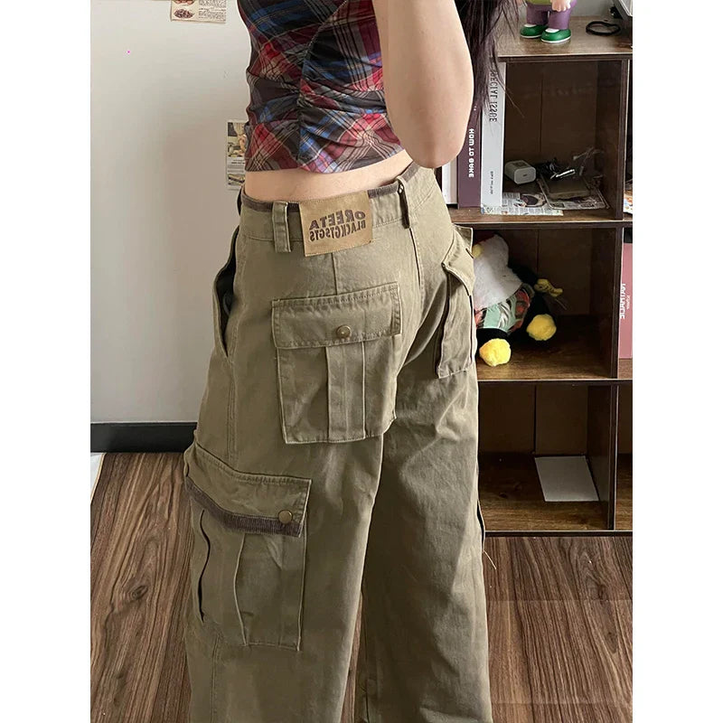 Pantalones Cargo Informales Vintage para Mujer