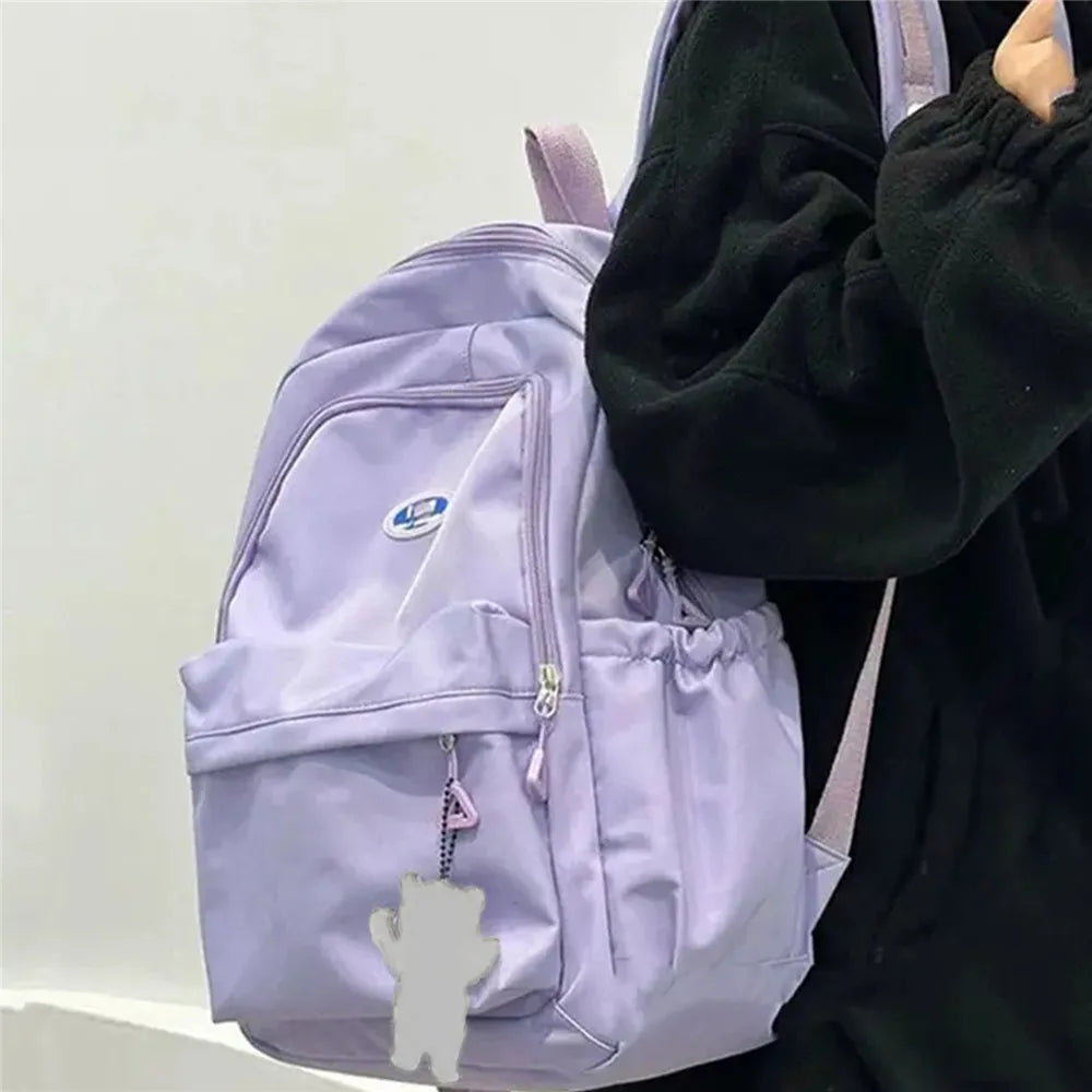 Nylon Multi-pocket School Backpack