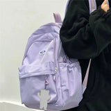 Nylon Multi-pocket School Backpack