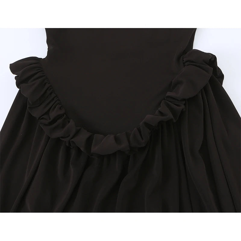 Elegant Dark Brown Maxi Dress