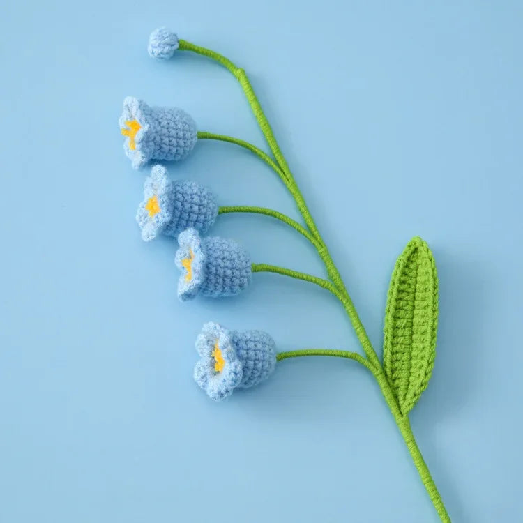 Bell Orchid Bouquet Kintted Crochet Flower