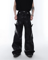 Cyperpunk Straight Leg Leather Pants