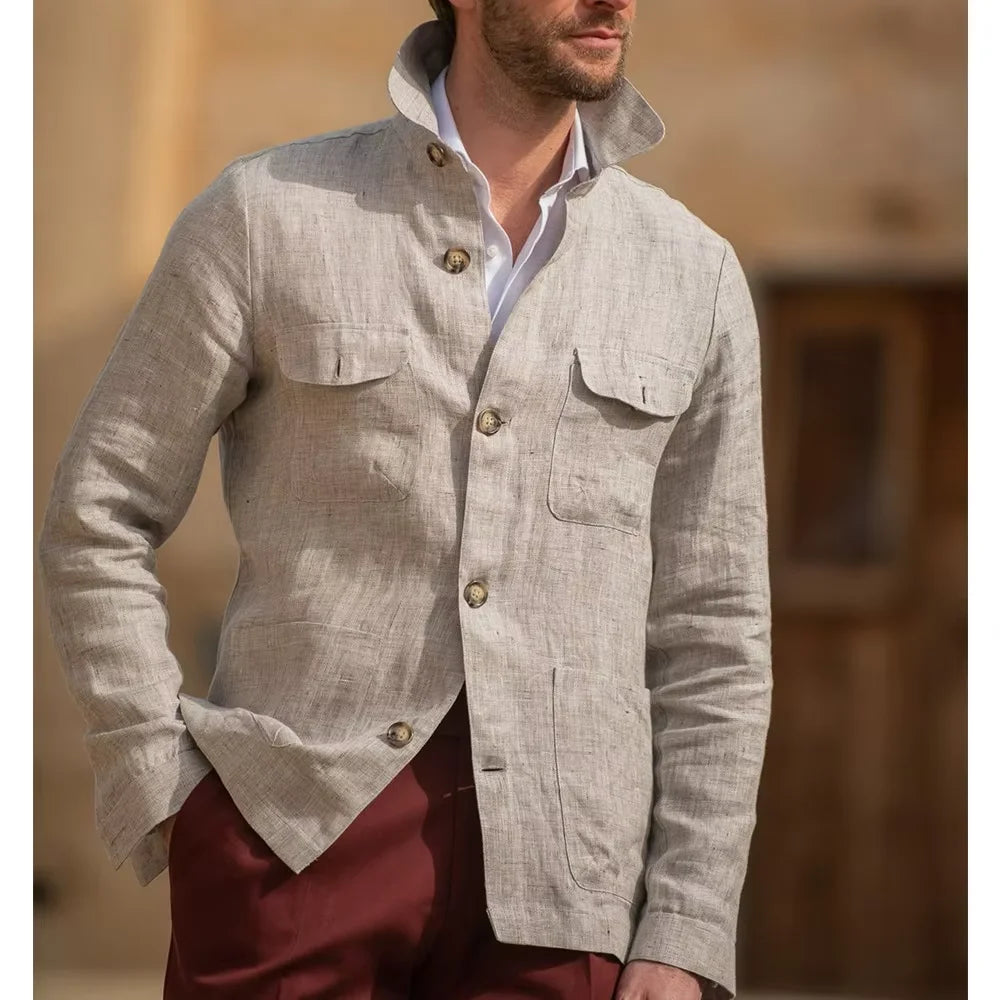 Vintage Linen Safari Jacket