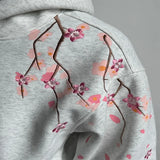 Oversized Cherry Blossom Embroidery Hoodie