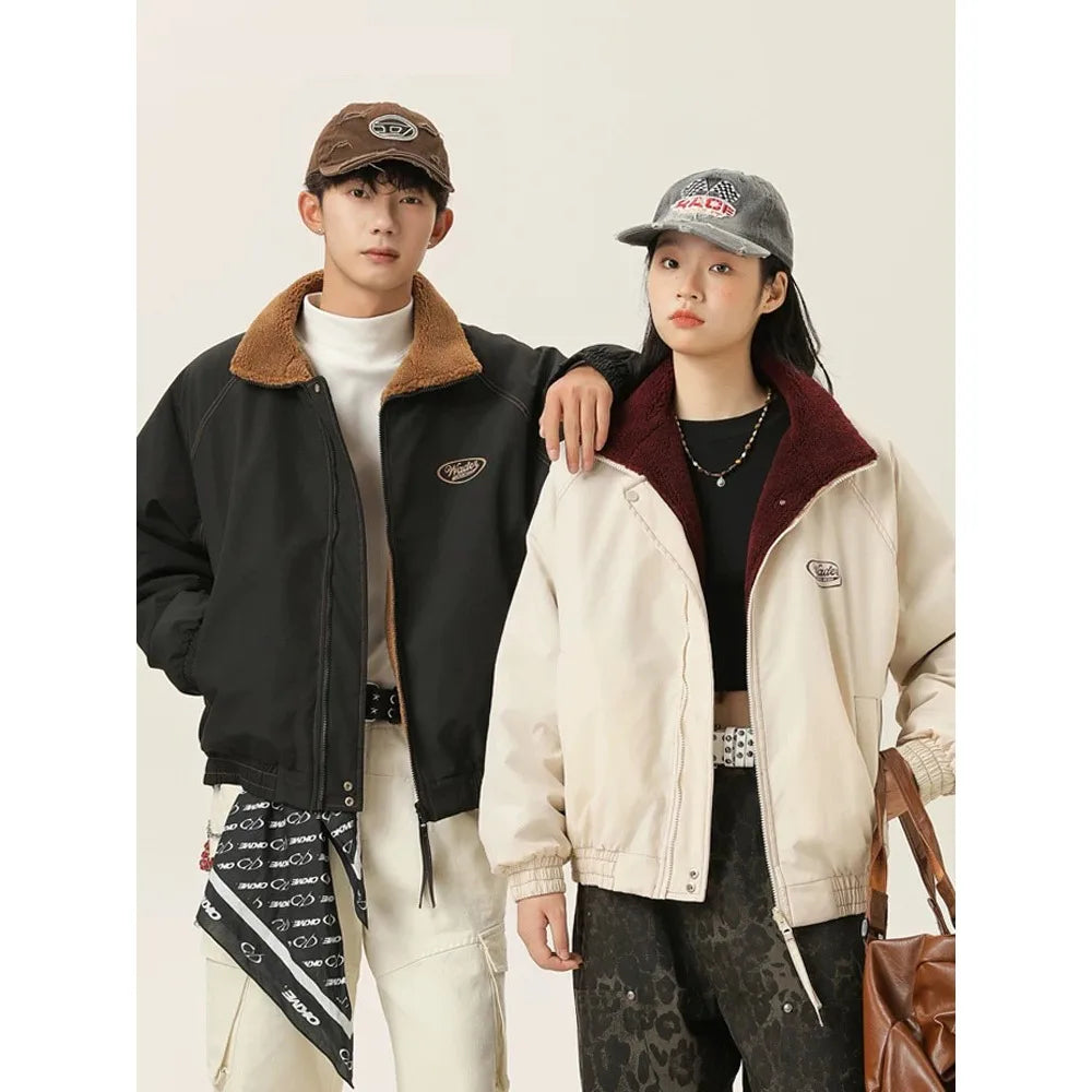 Fleece Bomber Puffer Jacket