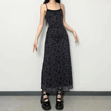 Vintage Grunge Floral Maxi Dress