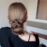 Elastic Silk Solid Color Ponytail Holder