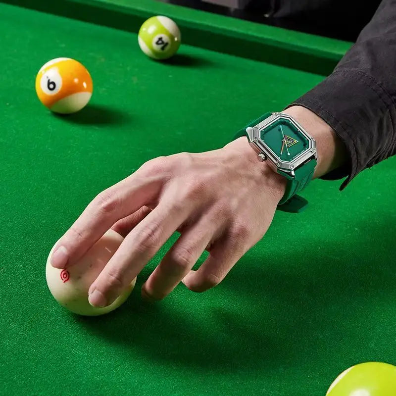 Billiards Sport Silicone Strap Quartz Watch
