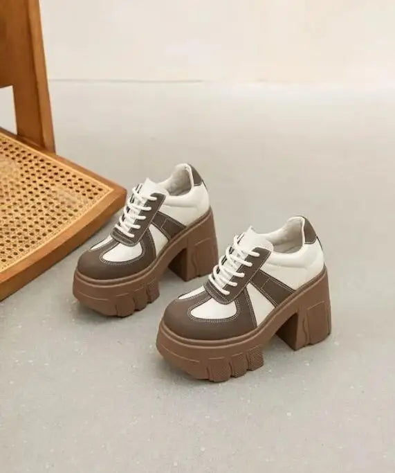 Color Block High Heels Shoes