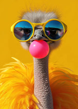 Colorful Funny Animal Blowing Posters