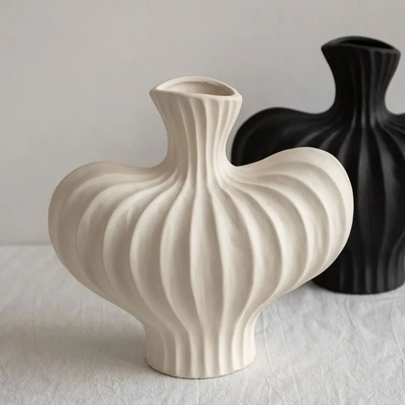 Keramik-Kunststoff-Vase im Vintage-Stil