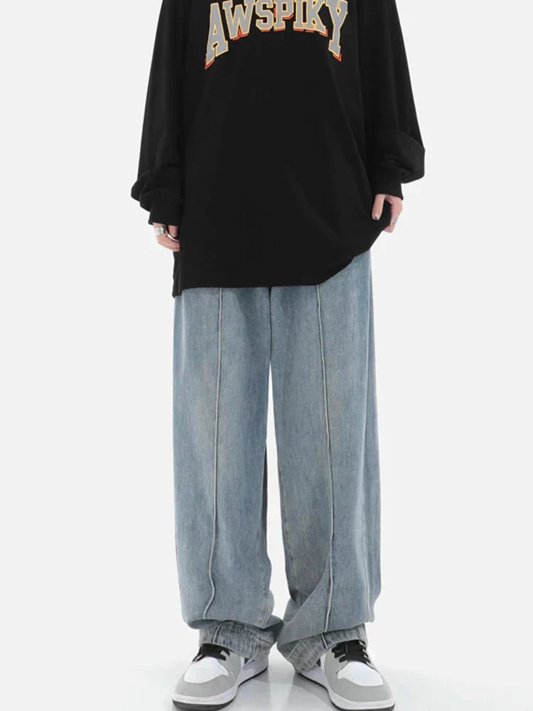 Light Blue Straight Leg Jeans
