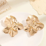 Irregular Metal Flower Earrings