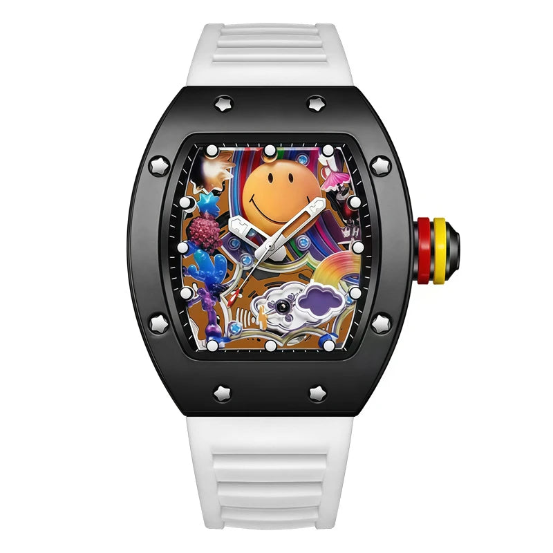 Smile Dial Color Graffiti Sport Watch