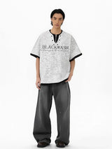 Casual Tie Dye Print Zipper T-Shirt
