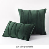 Orange Stripe Velvet Throw Pillow Cover