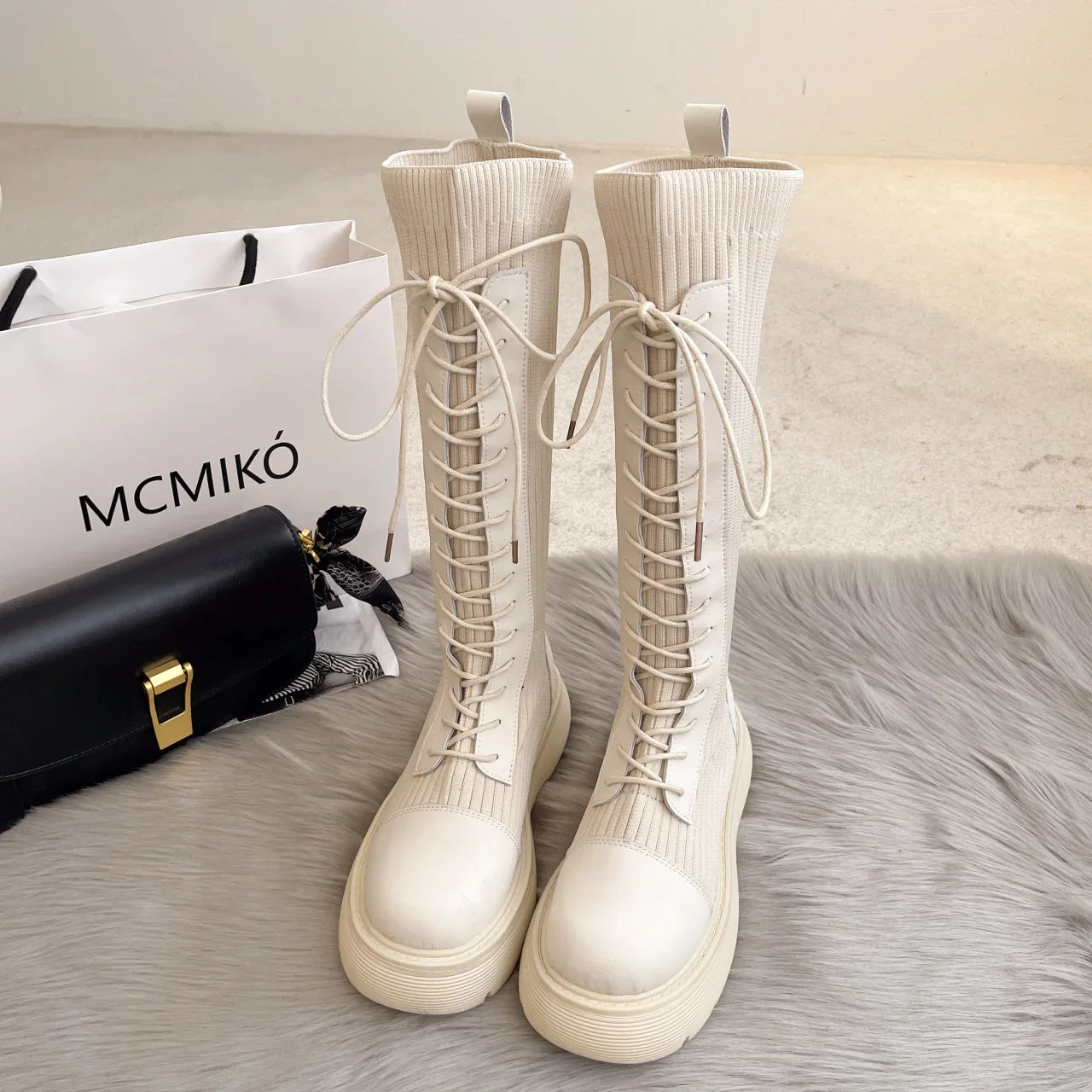 Lolita Zipper Thick Sole Zipper Boots