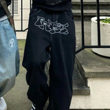 Bad Friend Baggy Black High Waist Jeans