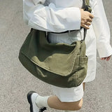 Y2K Large Canvas Messenger Bag