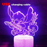 Led Cute Touch Lamp Anime Stitch