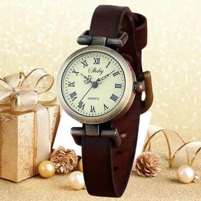Vintage Bronze Leather Watch