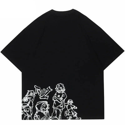 Youth Life Cartoon T-shirt