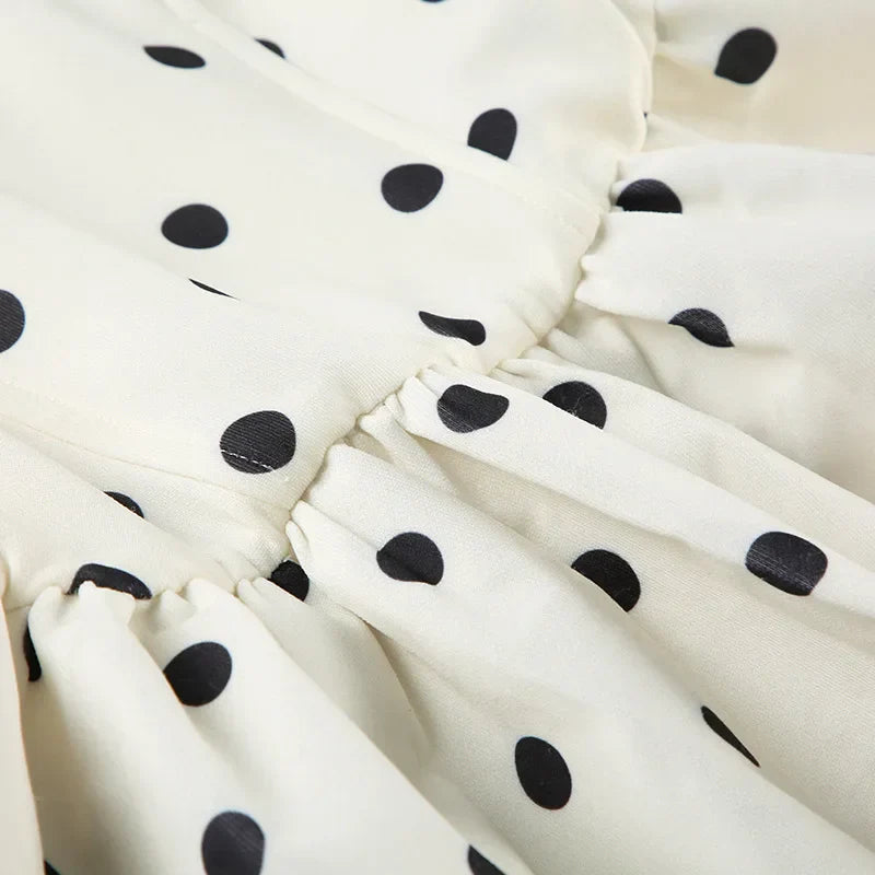 Strapless Coquette Polka Dot Mini Dress