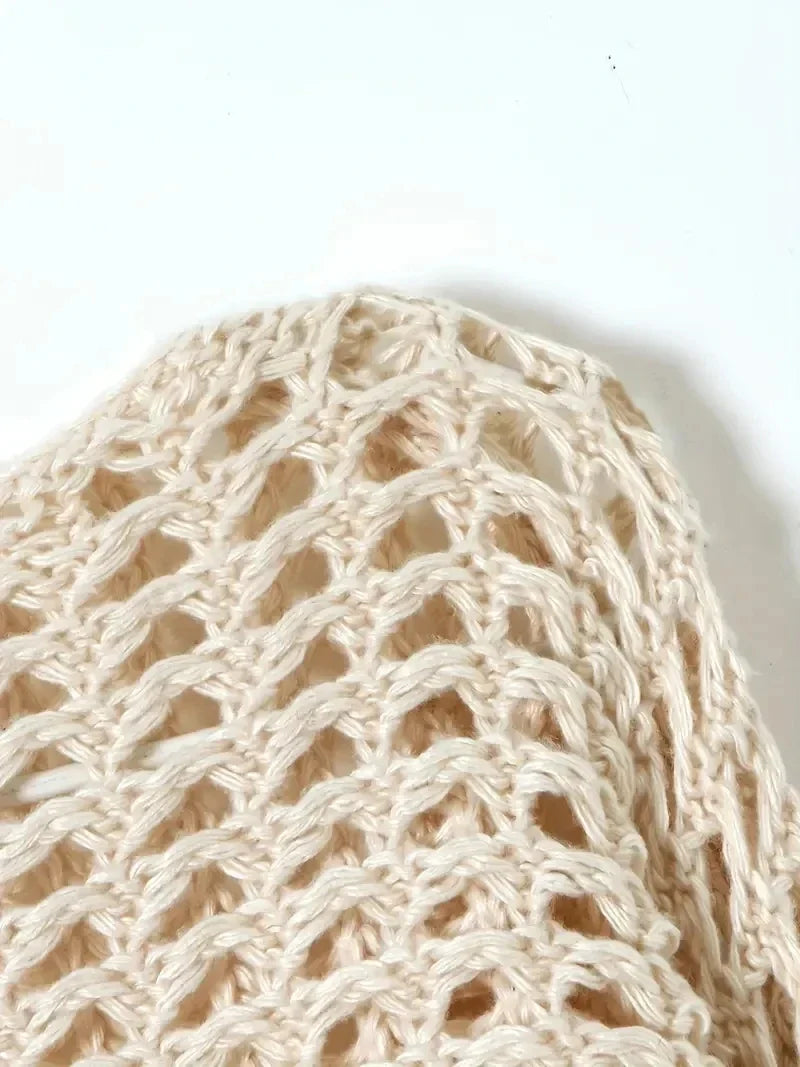 Y2K Crochet Knitted Hollow Out Crop Top