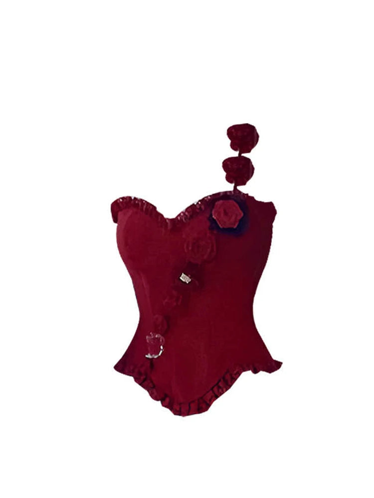 Vintage Camisole 2000s Aesthetic Halter Red Top
