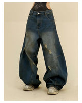 Y2k Ripped Retro Wide Leg Jeans