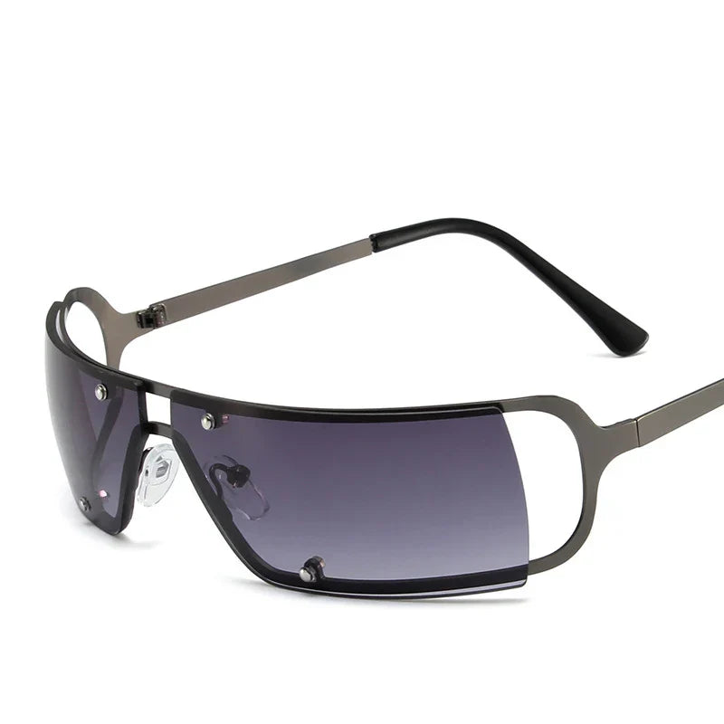 Y2K Futuristic Rectangle Glasses