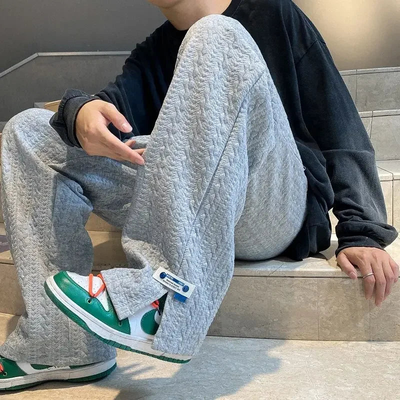 High Street Jacquard Loose Casual Pants