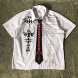 Y2K Retro Skull Print Shirt