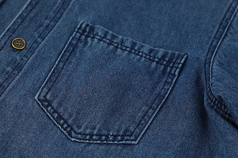 Vintage Denim Cowboy Long Sleeve Shirt