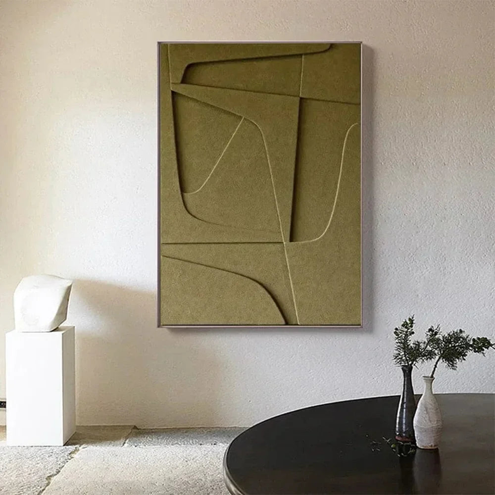 Nordic 3D Effect Geometric Painting Art