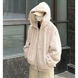 Thick Faux Rabbit Fur Jacket