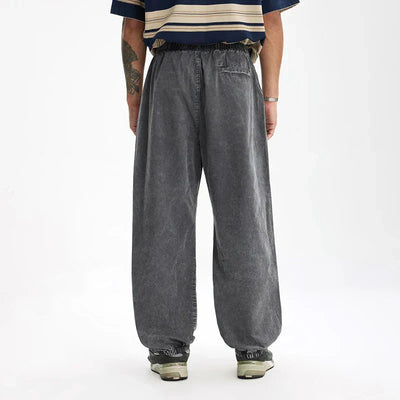 Washed Cargo Tapered Pants
